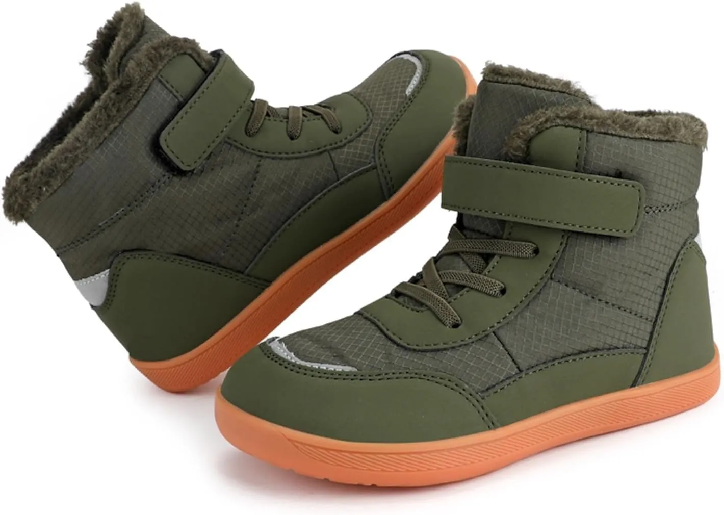 Duk Boots for Kids Waterproof Insulated Fr Lined Winter Boot Non-slip Outdoor Ankle Boots for Hiking Trkking