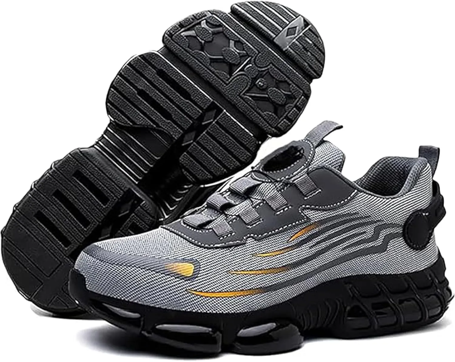 Evontura Steel Toe Shoes, Steel Toe Power Trainers, Safety Composite Toe Sneakers Indestructible Sneaker Work Shoes