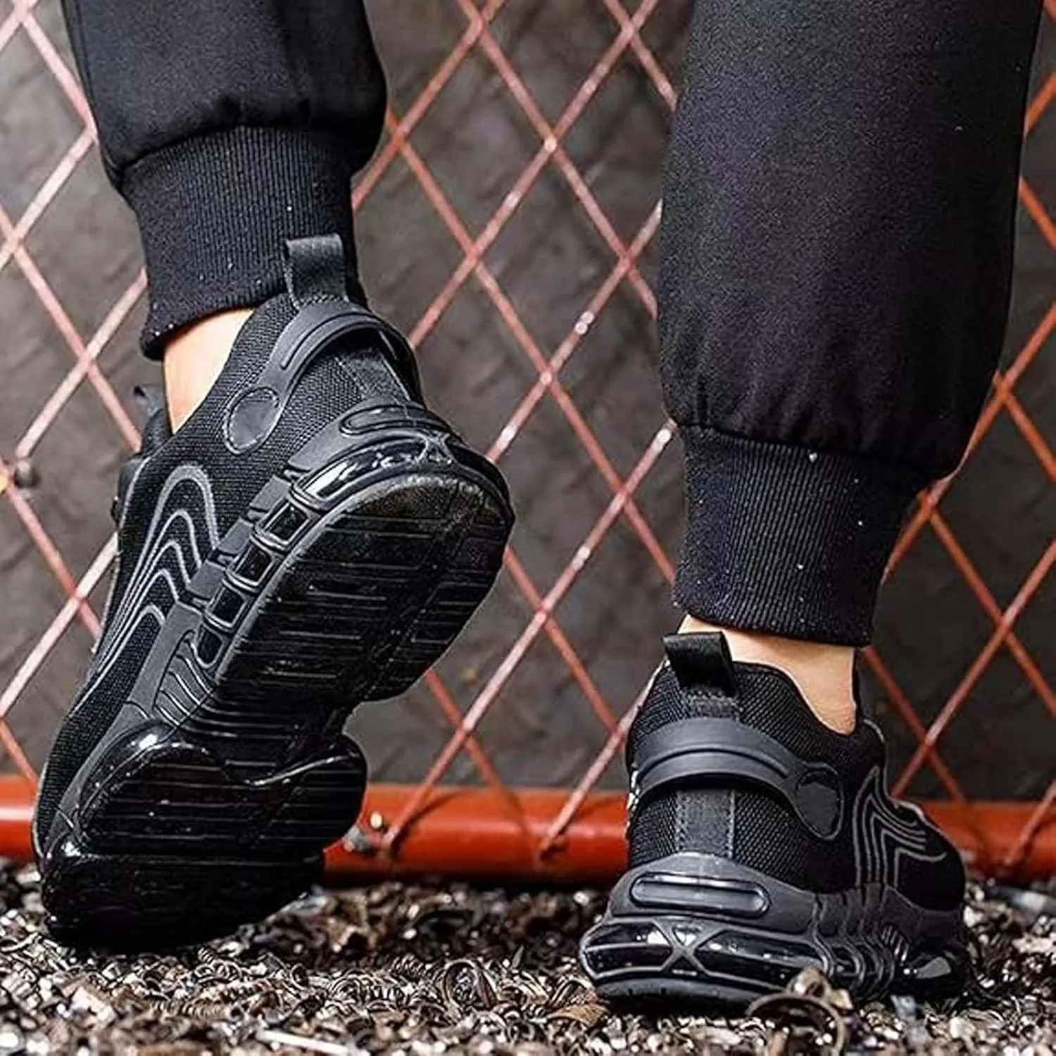 Evontura Steel Toe Shoes, Steel Toe Power Trainers, Safety Composite Toe Sneakers Indestructible Sneaker Work Shoes