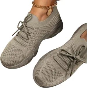 Fashion Sneakers for Women Comfortable Breathable Mesh Walking Shoes Summer Lightweight Low Heel Tennis Non Slip Gym Workout Athletic Sport Jogger Shoes