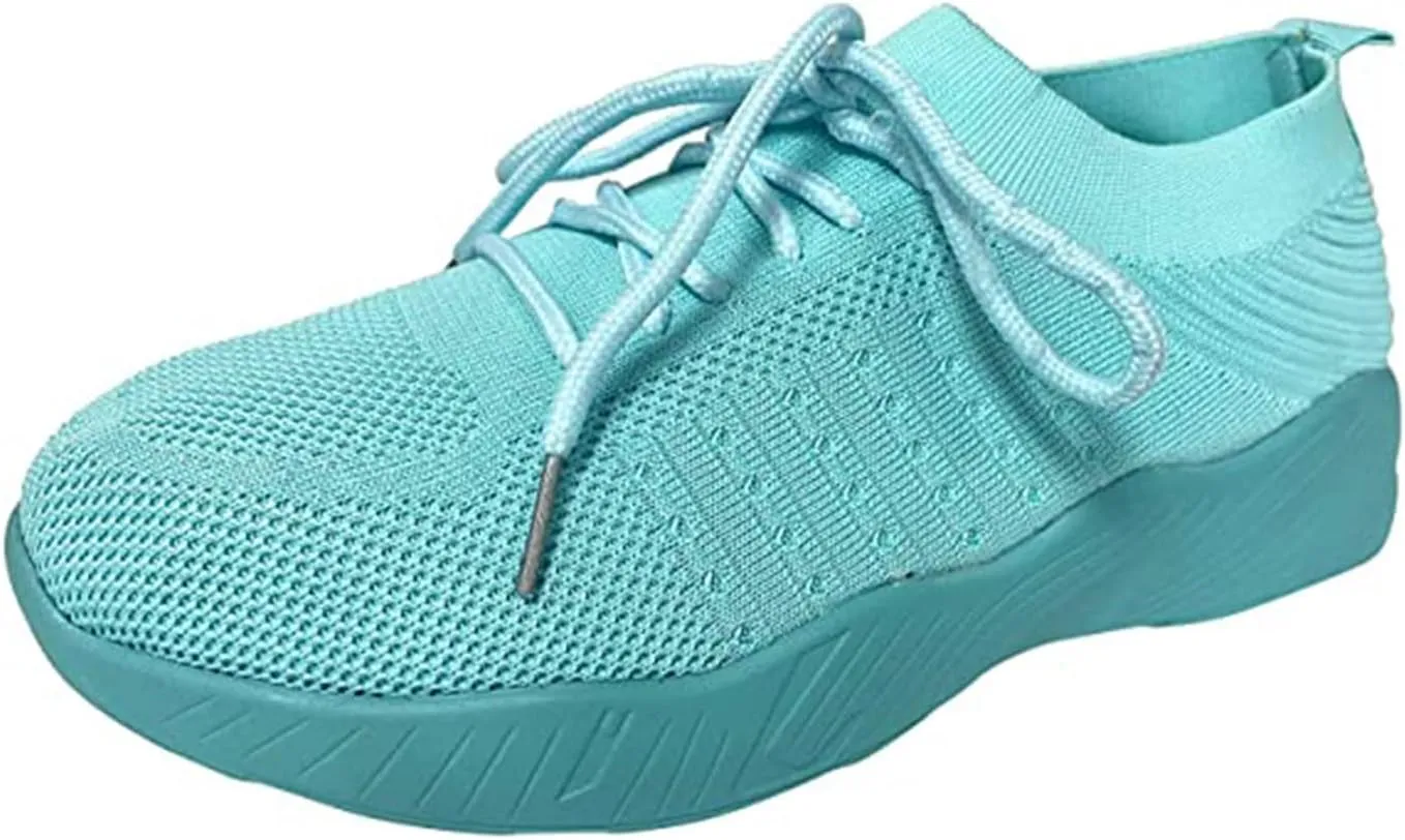 Fashion Sneakers for Women Comfortable Breathable Mesh Walking Shoes Summer Lightweight Low Heel Tennis Non Slip Gym Workout Athletic Sport Jogger Shoes