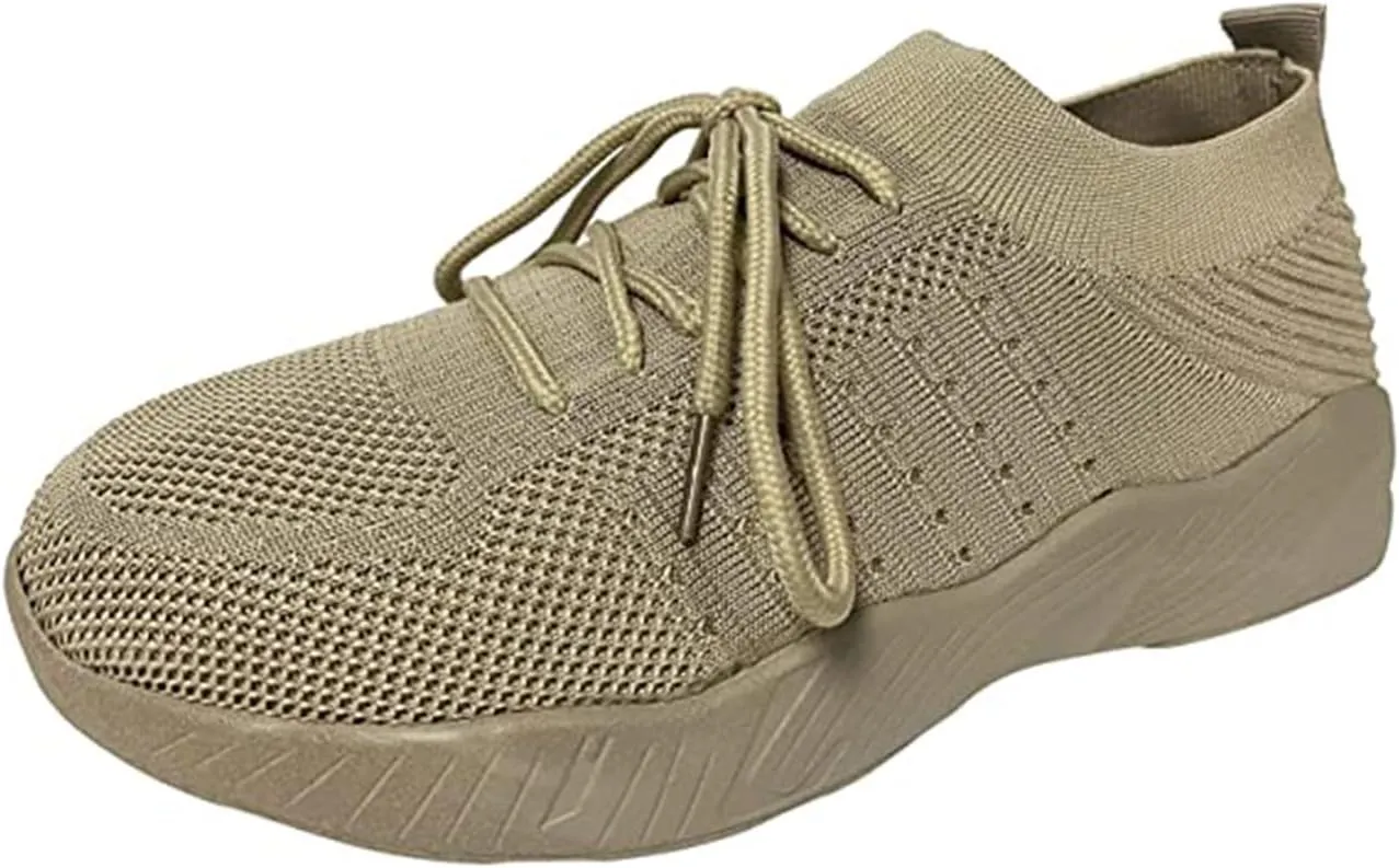 Fashion Sneakers for Women Comfortable Breathable Mesh Walking Shoes Summer Lightweight Low Heel Tennis Non Slip Gym Workout Athletic Sport Jogger Shoes