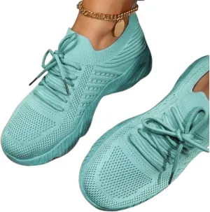 Fashion Sneakers for Women Comfortable Breathable Mesh Walking Shoes Summer Lightweight Low Heel Tennis Non Slip Gym Workout Athletic Sport Jogger Shoes