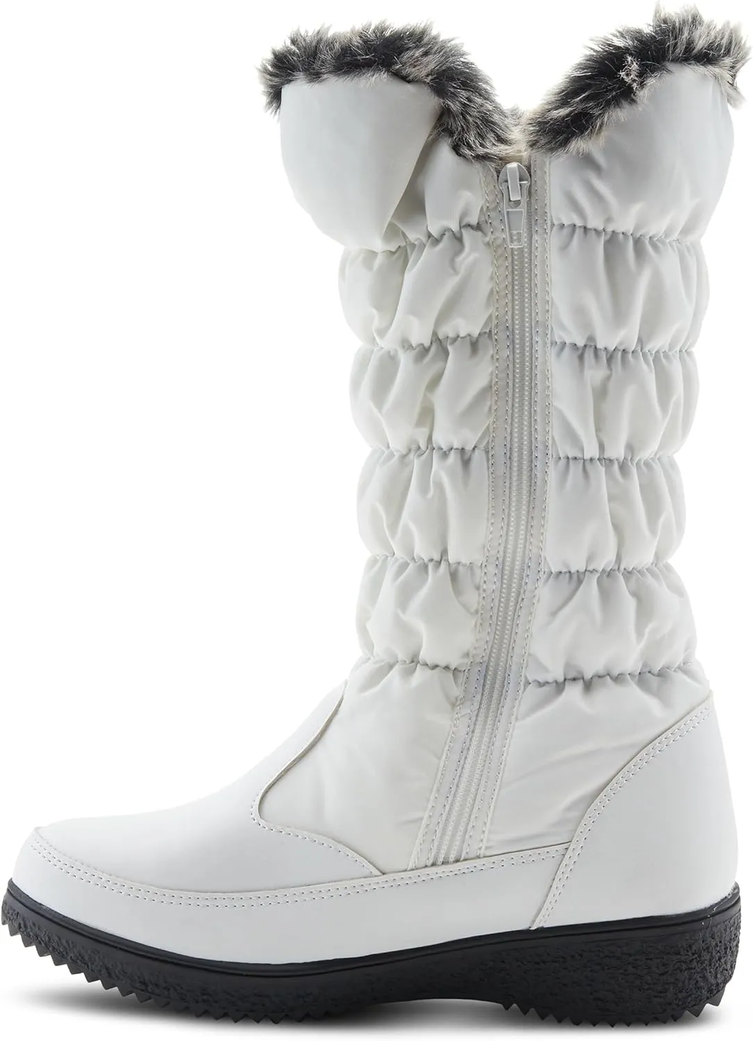 Flexus Spring Step Citywalk Tall Waterproof Winter Boots for Women - Ladies Snow Boots with Cozy Nylon & Faux Fur Lining - Women's Mid-Calf Boots with Zipper Closure
