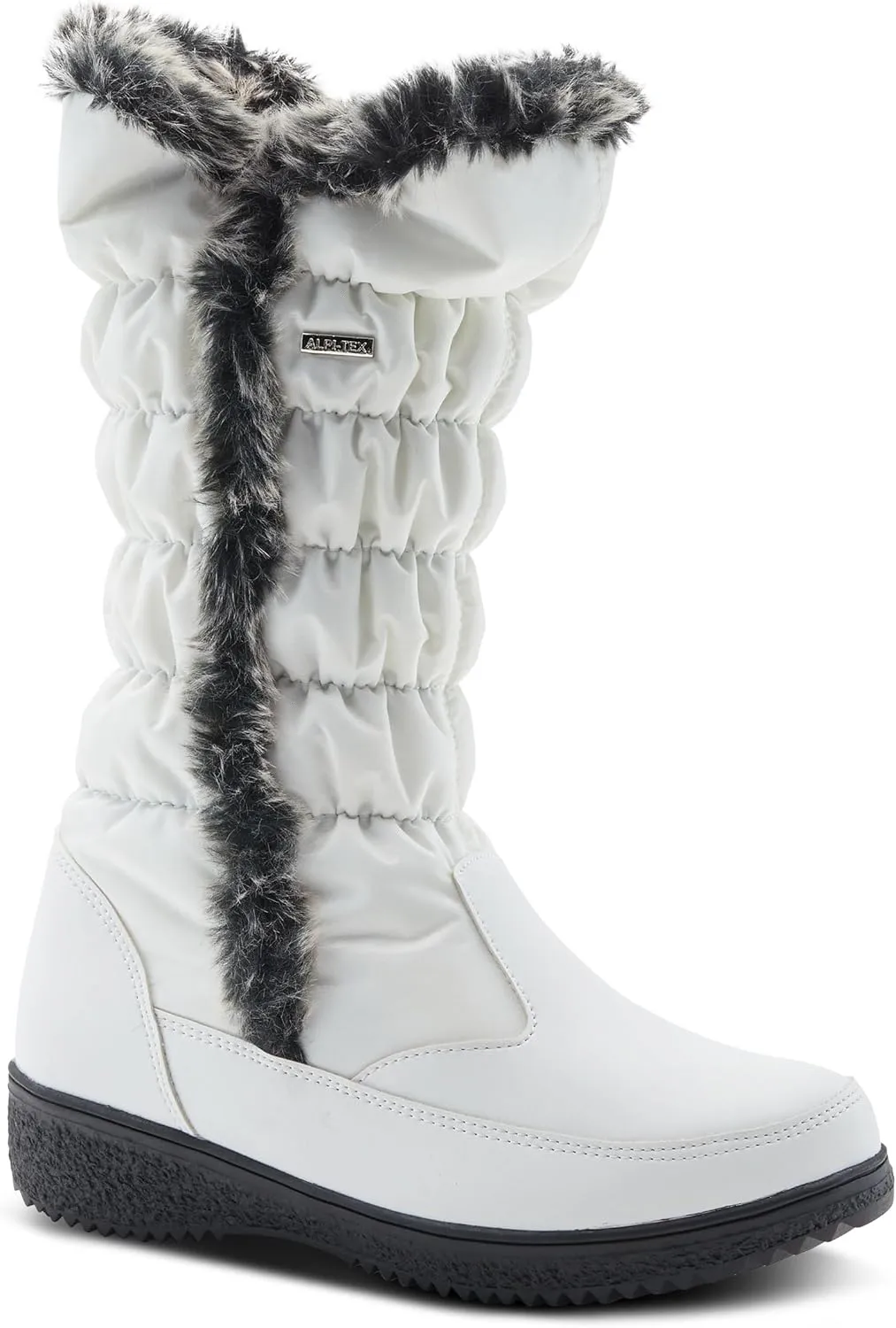 Flexus Spring Step Citywalk Tall Waterproof Winter Boots for Women - Ladies Snow Boots with Cozy Nylon & Faux Fur Lining - Women's Mid-Calf Boots with Zipper Closure