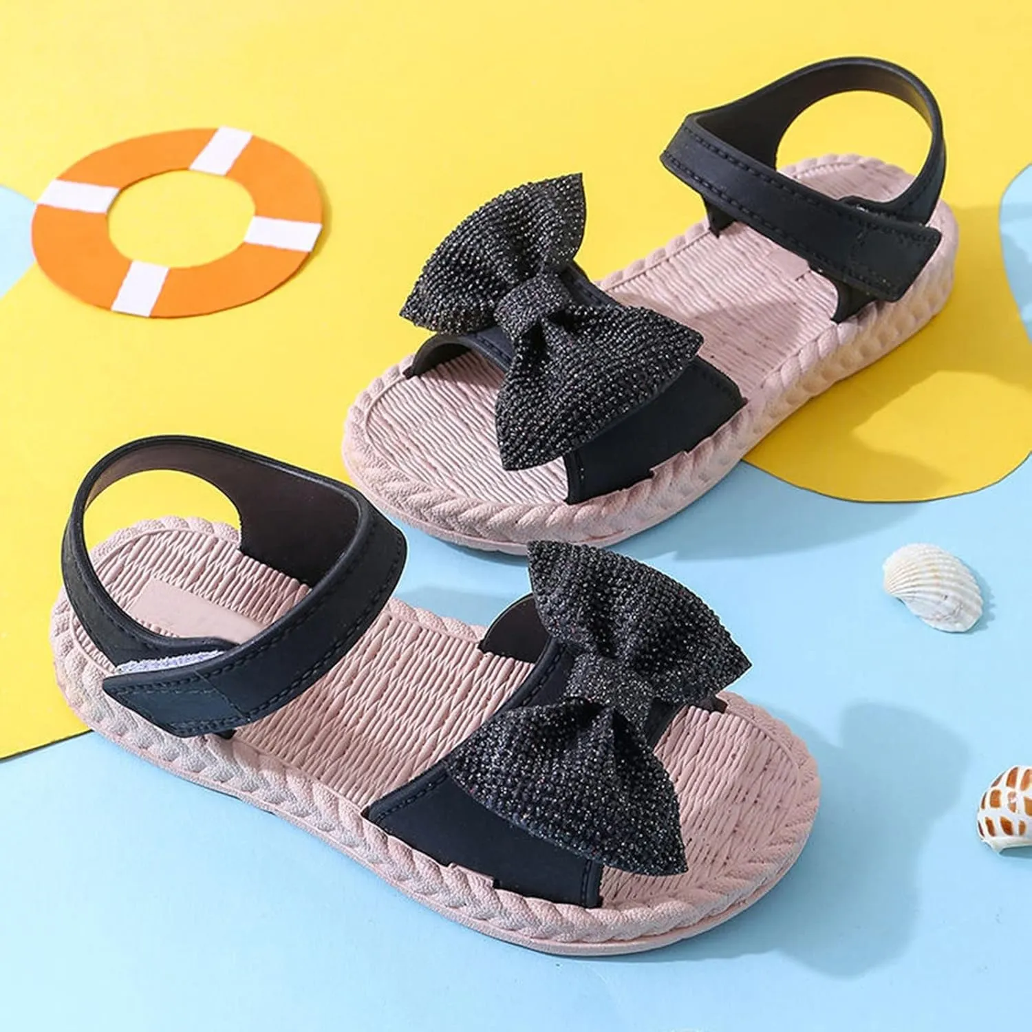 Flip Flops Kids Size 2 Toddler Kids Infant Girls Soild Bowknot Princress Shoes Soft Slipper for Girls Size 4