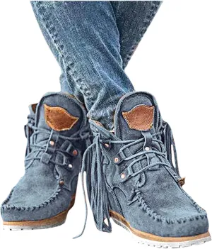 Gibobby Knee high Boots Women Women's Platform Sneakers Fashion Wedge Booties Slip On Side Zipper Casual Shoes ftjx01, Z01-blue