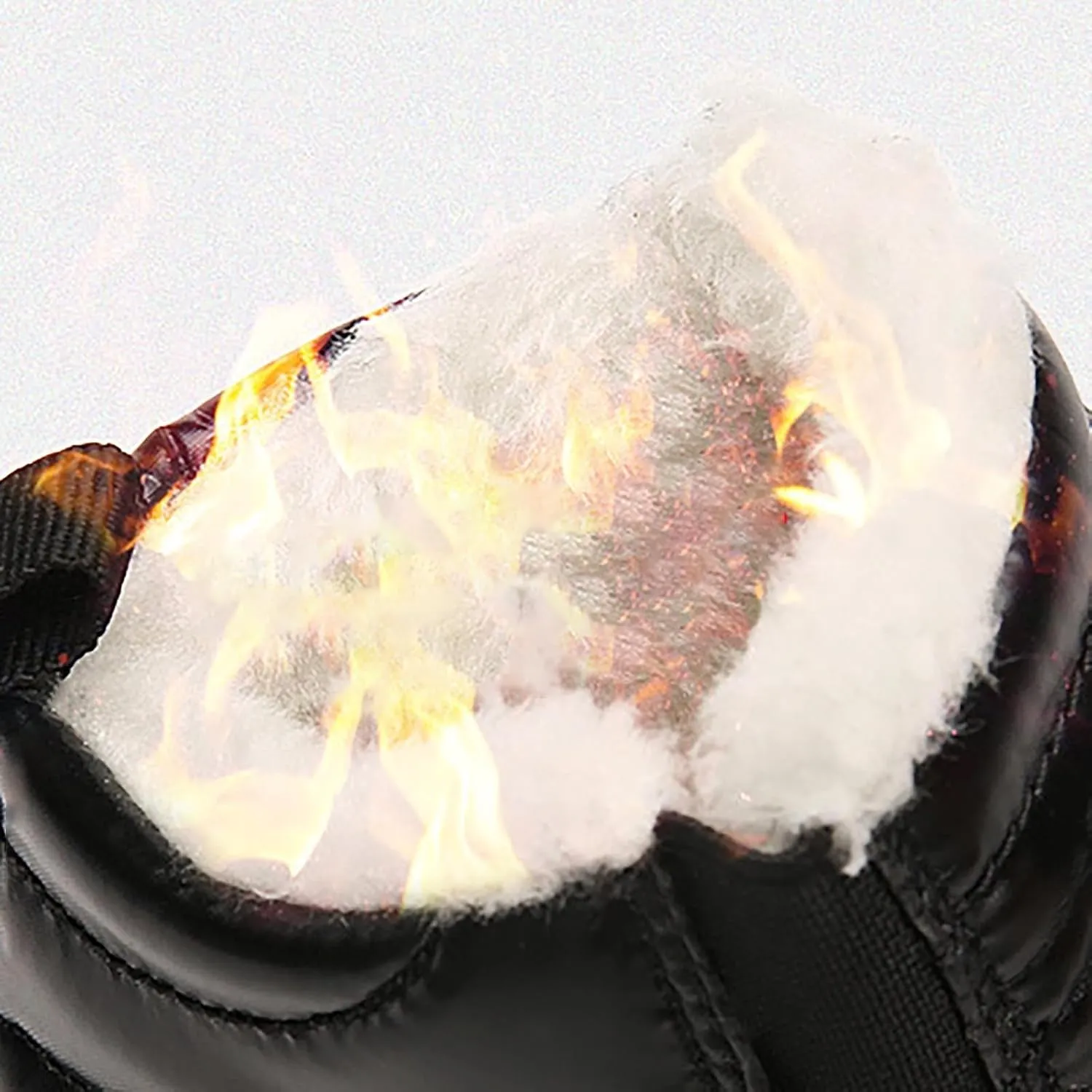 Girls Boys Ankle Snow Boots Faux  Lined Cozy Furry Outdoor Warm Comfortable Non Slip Shoes Winter Solid Flat