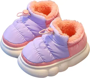 Girls Boys Snow Boots Slip Resistant Outdoor Warm Ankle Winter Shoes Toddler/Little Kid Cloud Bottom Non Slip Shoes