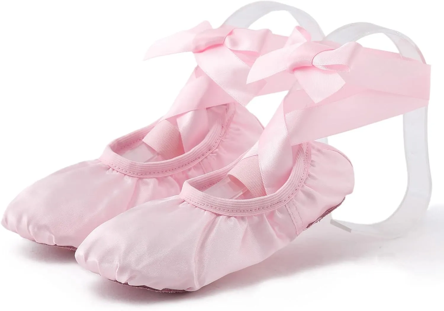 Girls Canvas Ballet Shoes Ballet Slippers with Ribbon Kids Toddler Dance Shoes Girls Ballerina Pointe Shoes