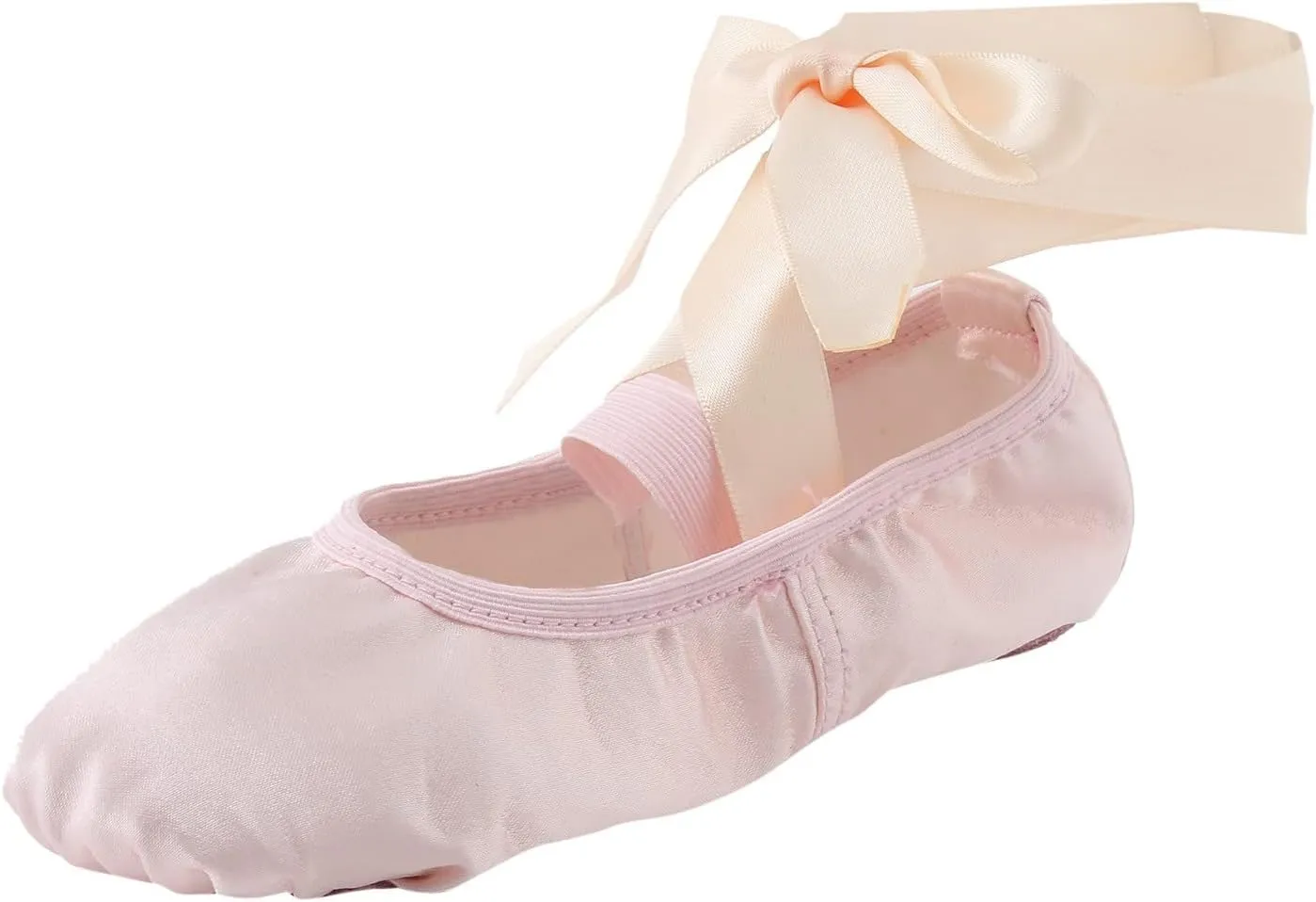 Girls Canvas Ballet Shoes Ballet Slippers with Ribbon Kids Toddler Dance Shoes Girls Ballerina Pointe Shoes