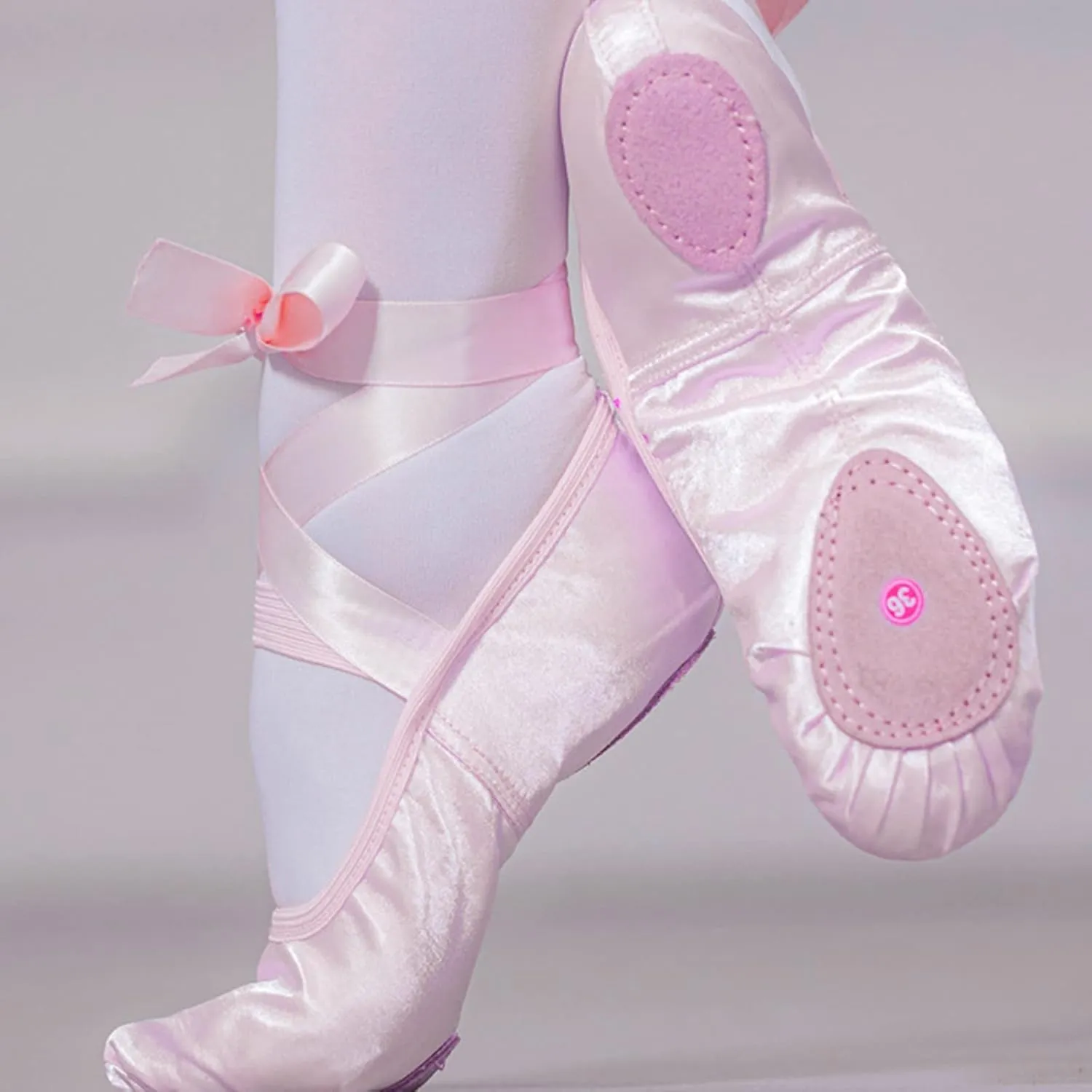 Girls Canvas Ballet Shoes Ballet Slippers with Ribbon Kids Toddler Dance Shoes Girls Ballerina Pointe Shoes