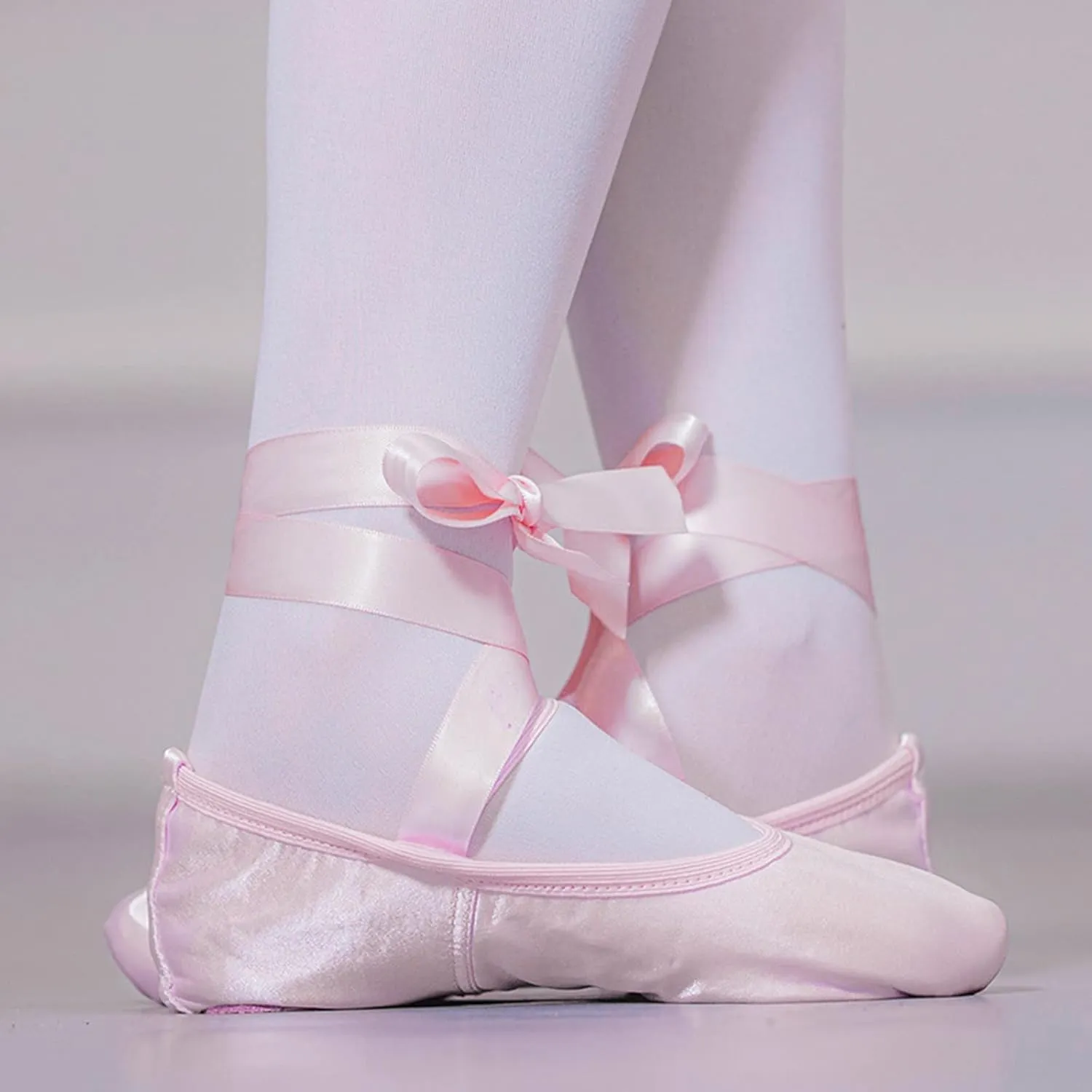 Girls Canvas Ballet Shoes Ballet Slippers with Ribbon Kids Toddler Dance Shoes Girls Ballerina Pointe Shoes