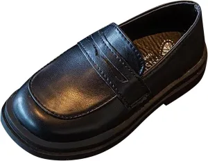 Girls Chunky Loafers Dress Shoes for Girl Platform 𝐏enny Loafers Round Toe School Uniform Slip On Oxford Shoes