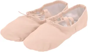Girl's Performance Dance Shoe Canvas Ballet Shoes for Girls Soft Lightweight with Elastic Laces for Gymnastics
