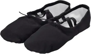 Girl's Performance Dance Shoe Canvas Ballet Shoes for Girls Soft Lightweight with Elastic Laces for Gymnastics