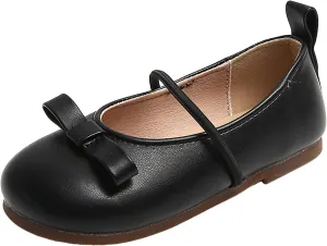 Girls School Shoes Comfortable Mary Jane Soft Sole Flat Bowknot Non Slip Dress Ballet Shoes for Little Girls