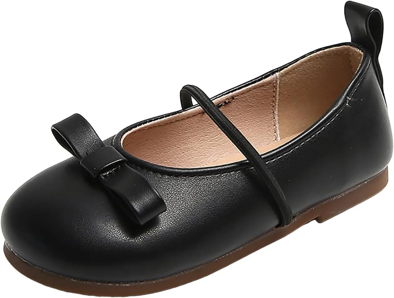 Girls School Shoes Comfortable Mary Jane Soft Sole Flat Bowknot Non Slip Dress Ballet Shoes for Little Girls