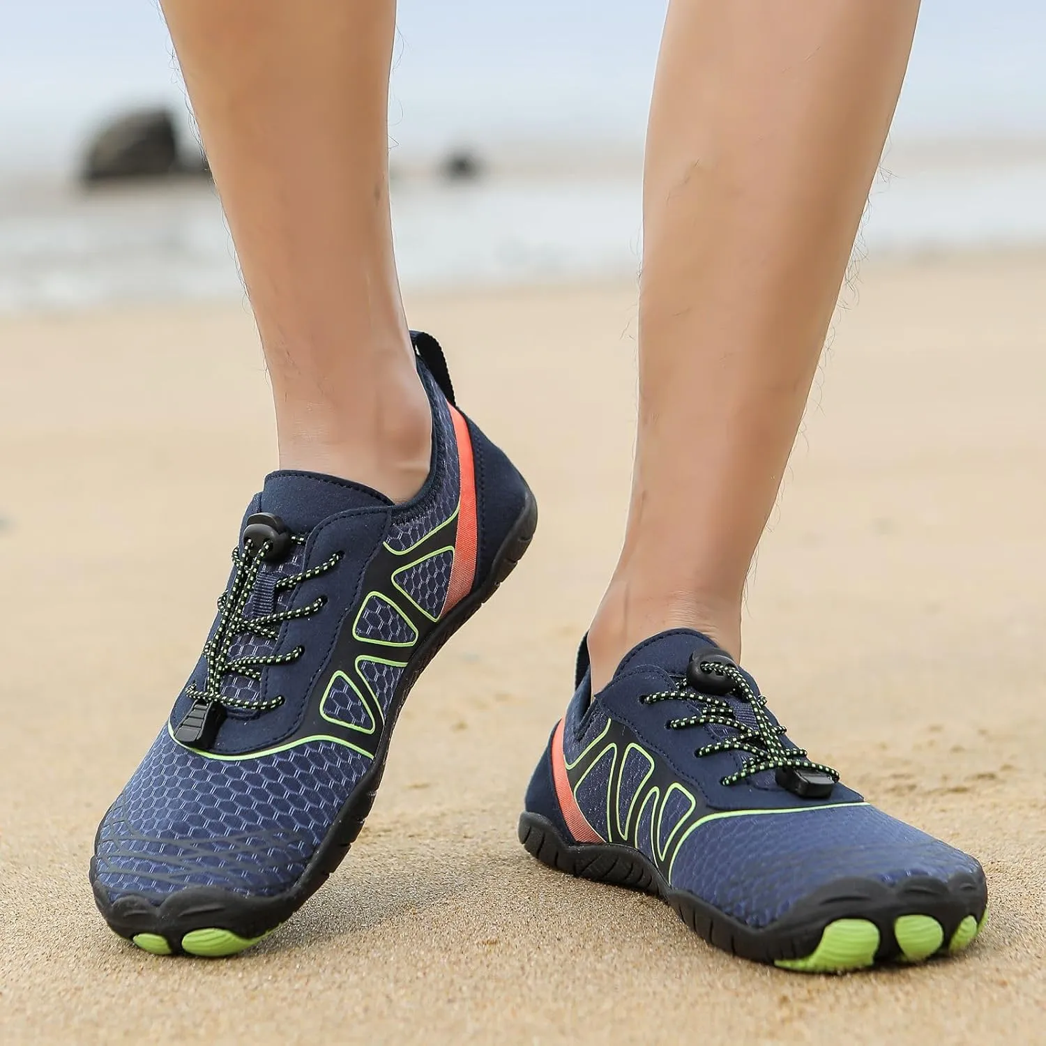 Grounded Footwear for Women Comfortable Lightweight Non-Slip Barefoot Shoes Breathable Barefoot Water Hiking Shoes Wide Toe Box Pro Beach Swim Athletic Sports Shoe Hike Shoe
