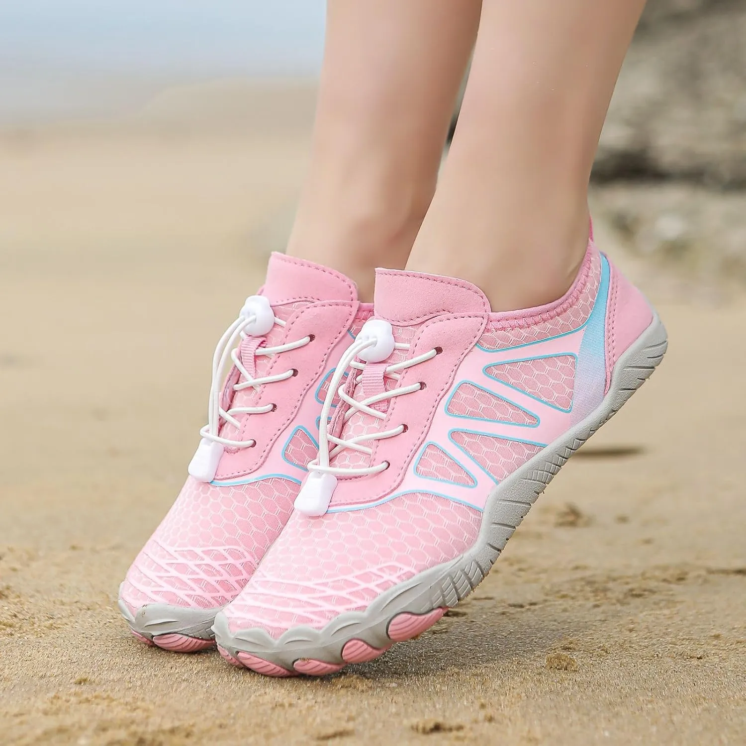 Grounded Footwear for Women Comfortable Lightweight Non-Slip Barefoot Shoes Breathable Barefoot Water Hiking Shoes Wide Toe Box Pro Beach Swim Athletic Sports Shoe Hike Shoe