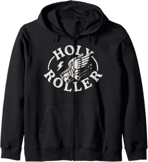 Holy Roller Skating Skater Skate Shoes Retro Vintage 70s/80s Zip Hoodie