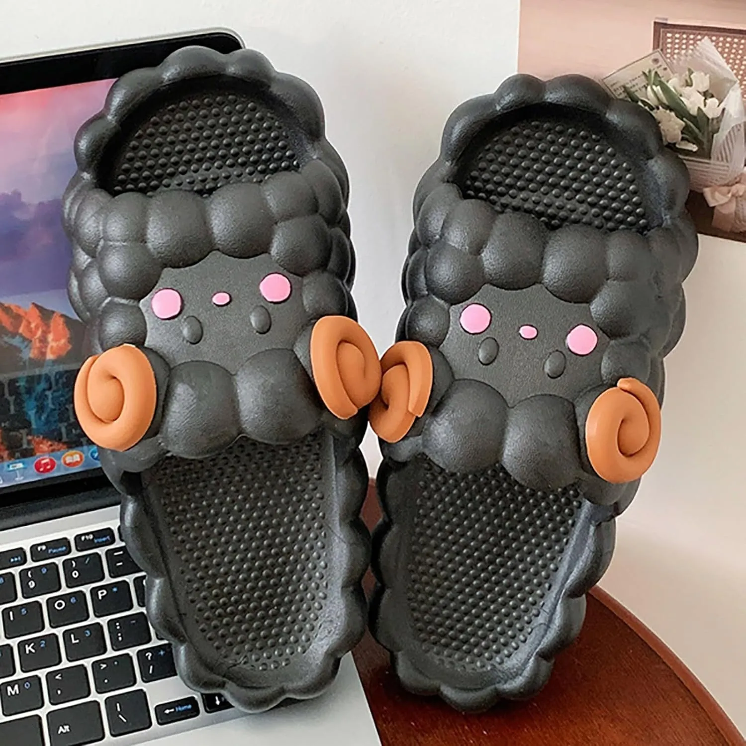 Indoor Slipper Womens Pillow Slippers Mens Shower Shoes Bathroom Slipper Room Spa Living Non Slip Dry Quickly