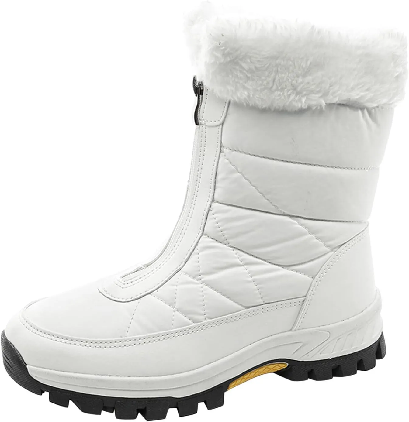 Insulated Snow Ankle Shoes for Men Fur Lined Non-Slip Womens Winter Walking Shoes for Men