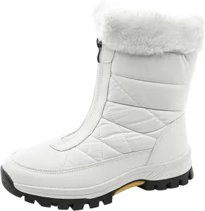 Insulated Snow Ankle Shoes for Men Fur Lined Non-Slip Womens Winter Walking Shoes for Men