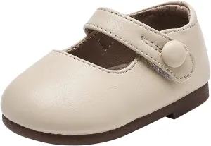 IWIHMIV Toddler Girl Dress Comfortable Mary Jane Shoes Non Slip Girl Wedding Party Soft Ballet Bottom Flat Shoes