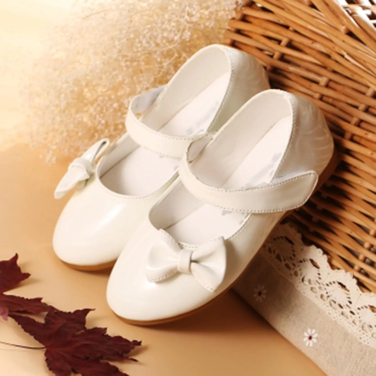 IWIHMIV Toddler Mary Jane Dress Shoes Casual Leather Ballet Flat for Girl Party School Shoes for Little Girls