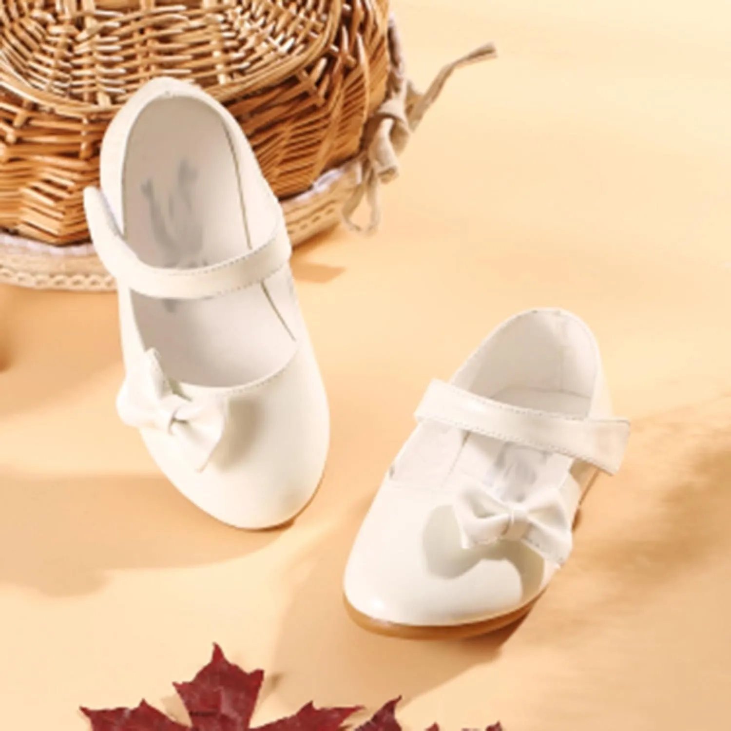 IWIHMIV Toddler Mary Jane Dress Shoes Casual Leather Ballet Flat for Girl Party School Shoes for Little Girls
