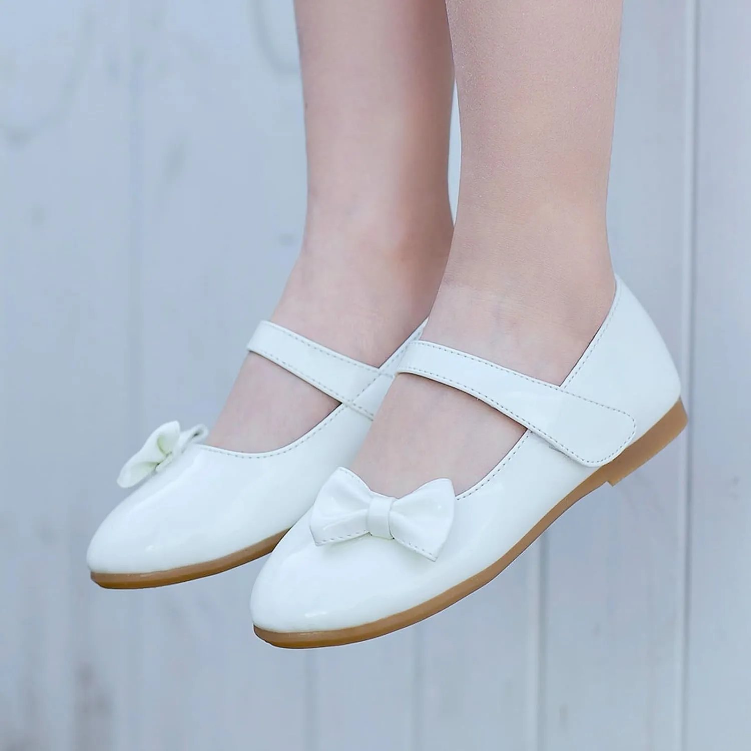 IWIHMIV Toddler Mary Jane Dress Shoes Casual Leather Ballet Flat for Girl Party School Shoes for Little Girls