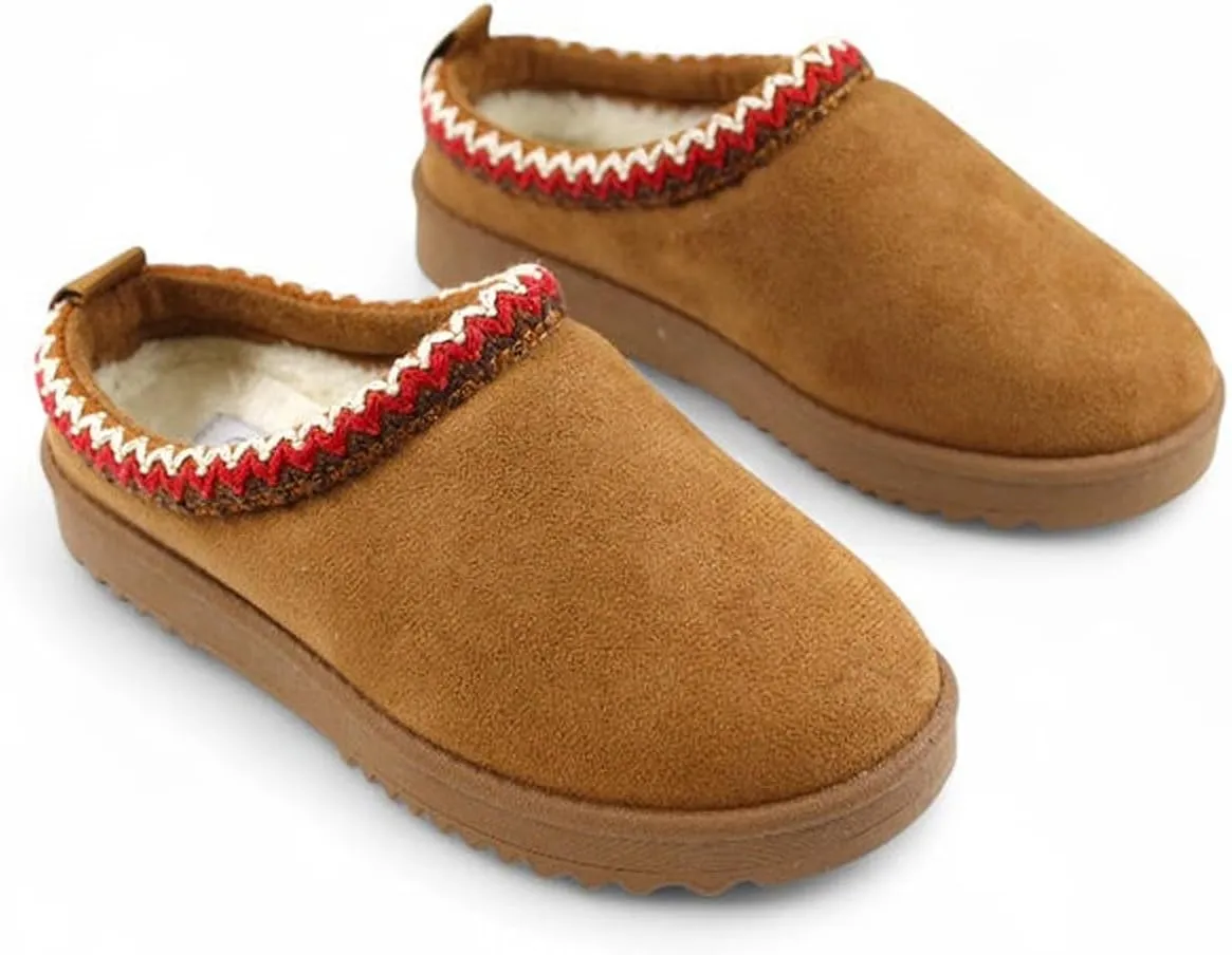 Kids & Girls Mini Low Ankle Boot Fur Lined Warm Slipper Shoes