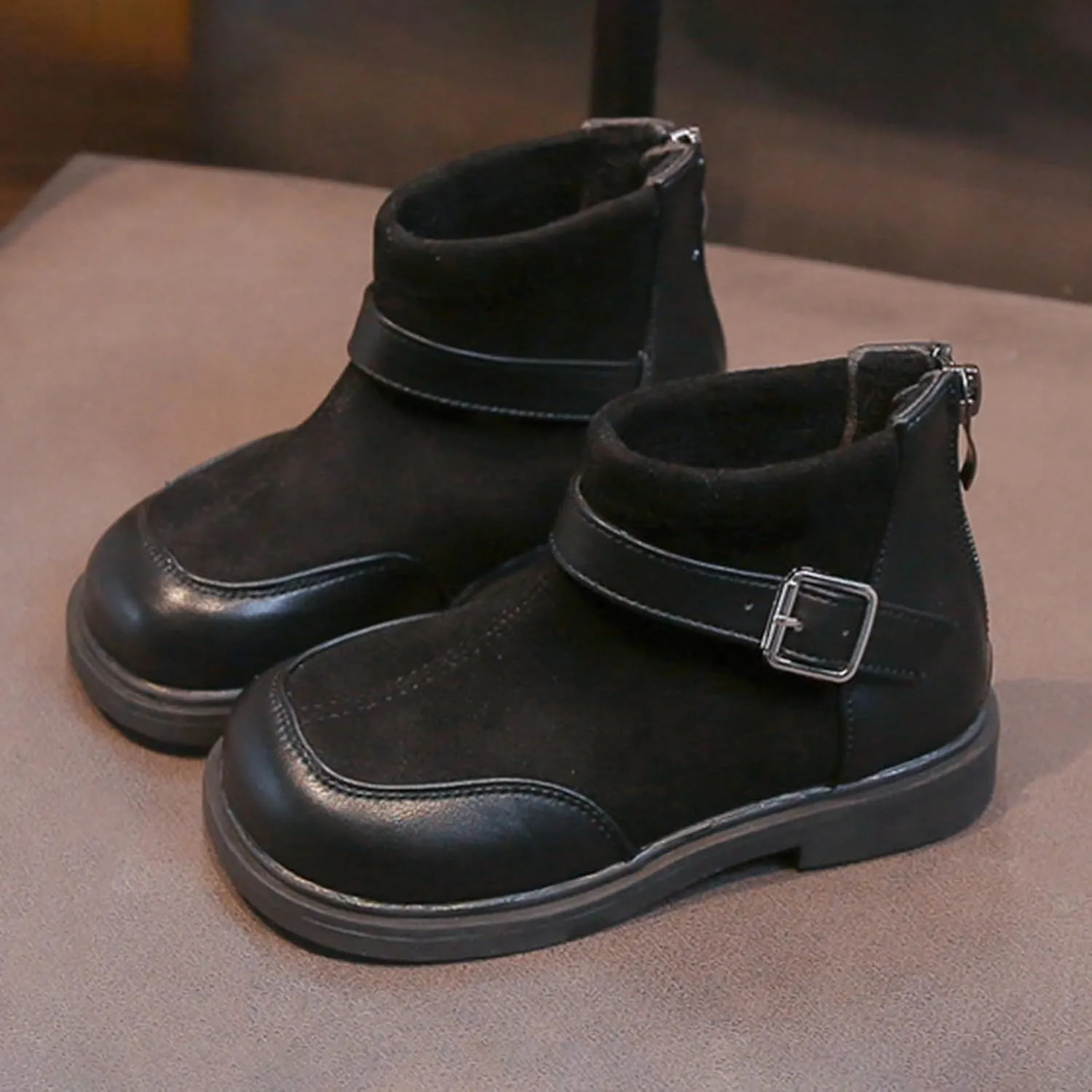 Kids Girls Winter Ankle Flat Snow Boot Warm Furry Snowproof Solid Color Rubber Casual Shoes Kids Snow Boots Size Boys