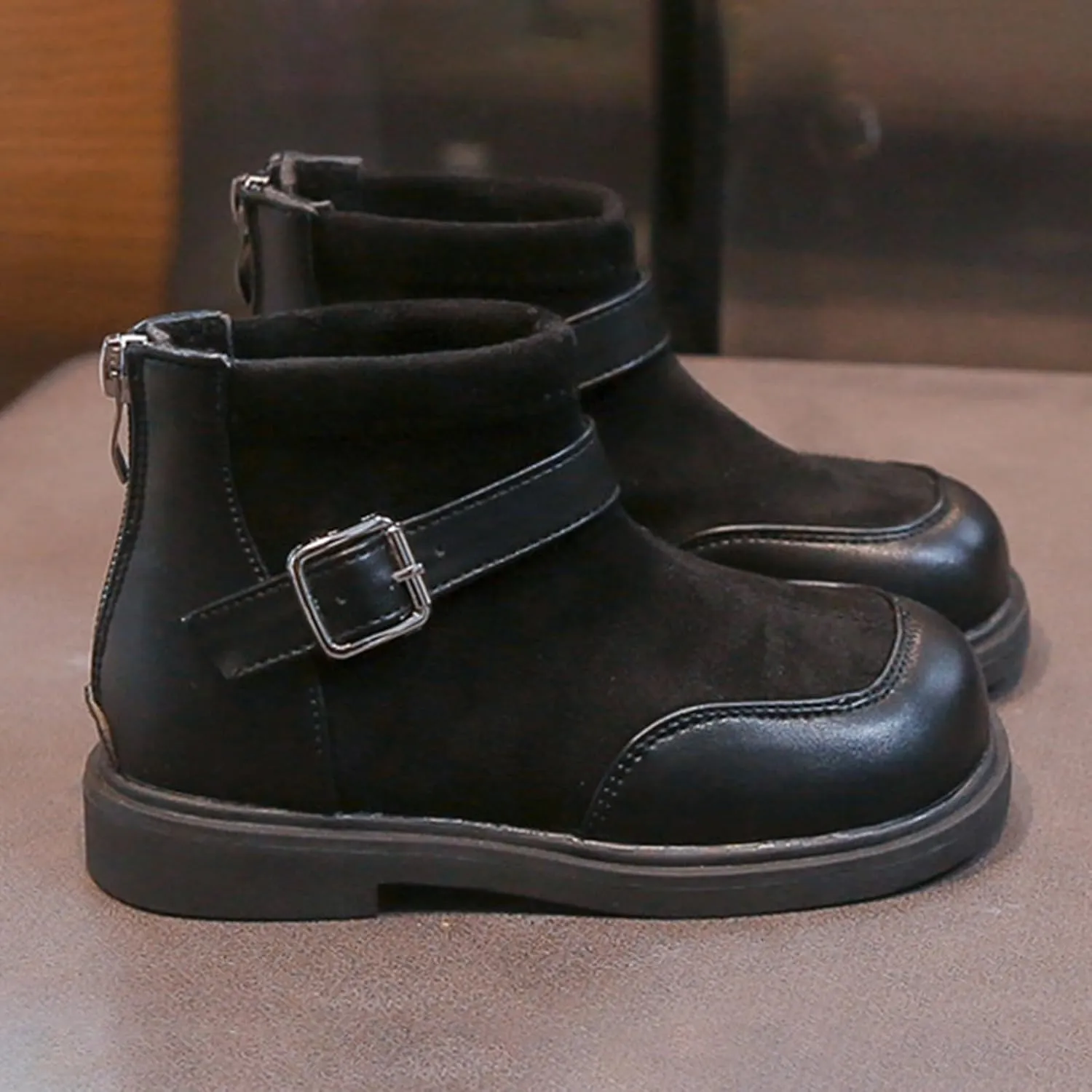 Kids Girls Winter Ankle Flat Snow Boot Warm Furry Snowproof Solid Color Rubber Casual Shoes Kids Snow Boots Size Boys