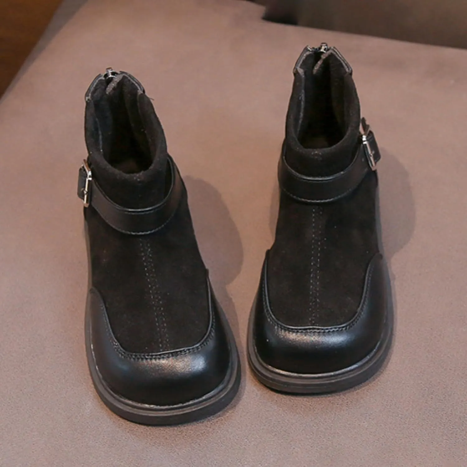 Kids Girls Winter Ankle Flat Snow Boot Warm Furry Snowproof Solid Color Rubber Casual Shoes Kids Snow Boots Size Boys