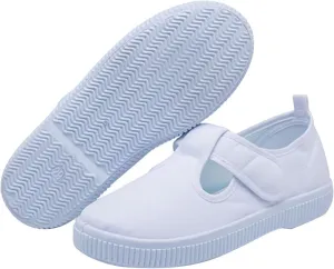 Kids Sneakers Athletic Sport Shoes Light Weight Slip on Slip on Sneakers Loafers Shoes White Casual Fashion Shoes