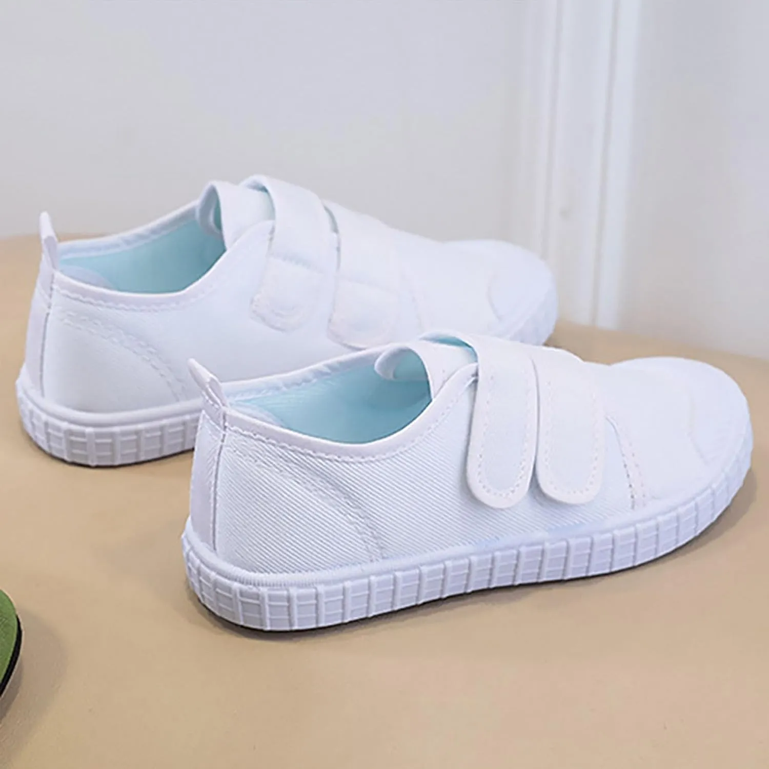 Kids Sneakers Athletic Sport Shoes Light Weight Slip on Slip on Sneakers Loafers Shoes White Casual Fashion Shoes