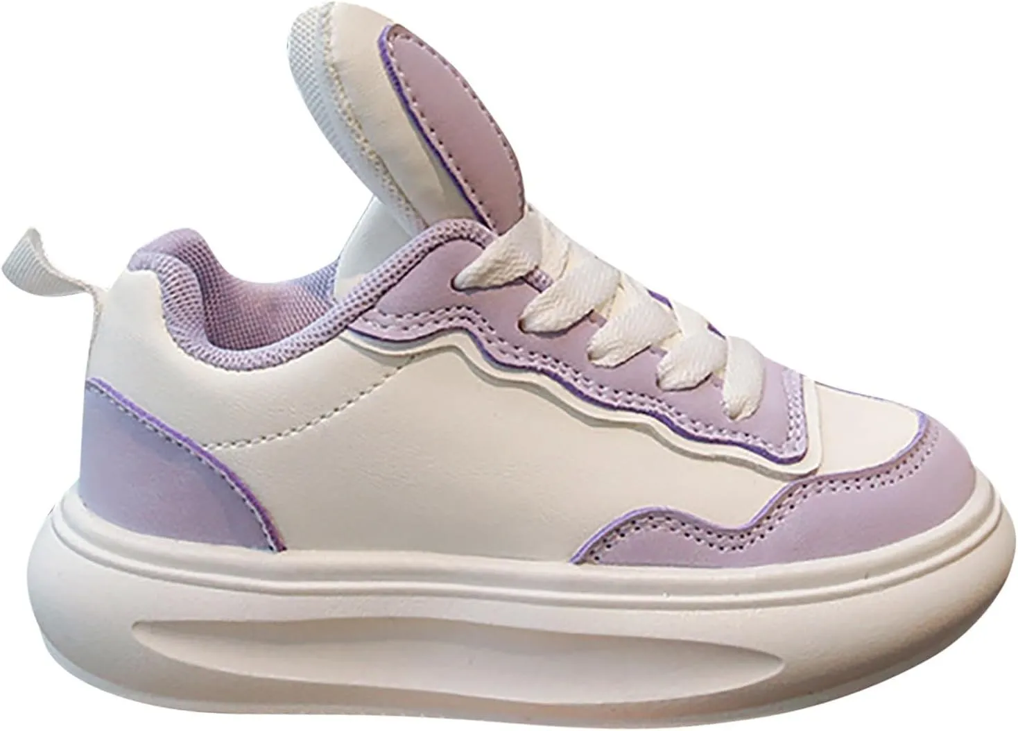 Kids Sneakers for Boys Girls Toddler Bunny Ear Canvas High Top Color Blocked Ripple Walking Causal Shoes