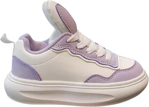 Kids Sneakers for Boys Girls Toddler Bunny Ear Canvas High Top Color Blocked Ripple Walking Causal Shoes