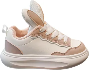 Kids Sneakers for Boys Girls Toddler Bunny Ear Canvas High Top Color Blocked Ripple Walking Causal Shoes