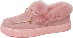Ladmiple Winter Boots For Women Fashion Slip On Warm Snow Ankle Booties Fashion Fur Lined Comfortable Walking Loafers Shoes