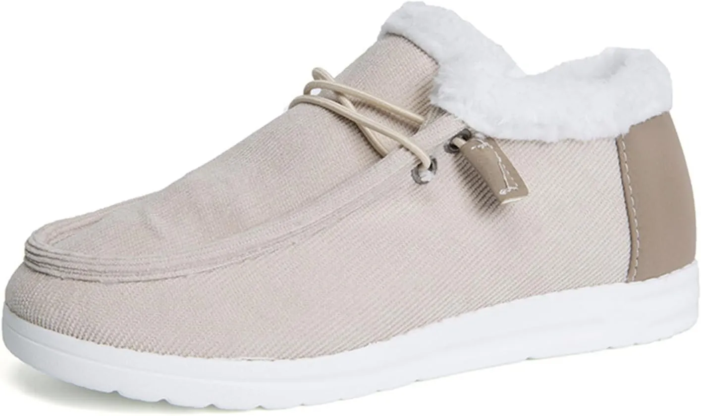 Lausiuoe Cute Winter Boots For Women Fashion Warm Snow Fuzzy Ankle Booties Silp On Comfortable Casual Fur Lined Loafers Shoes