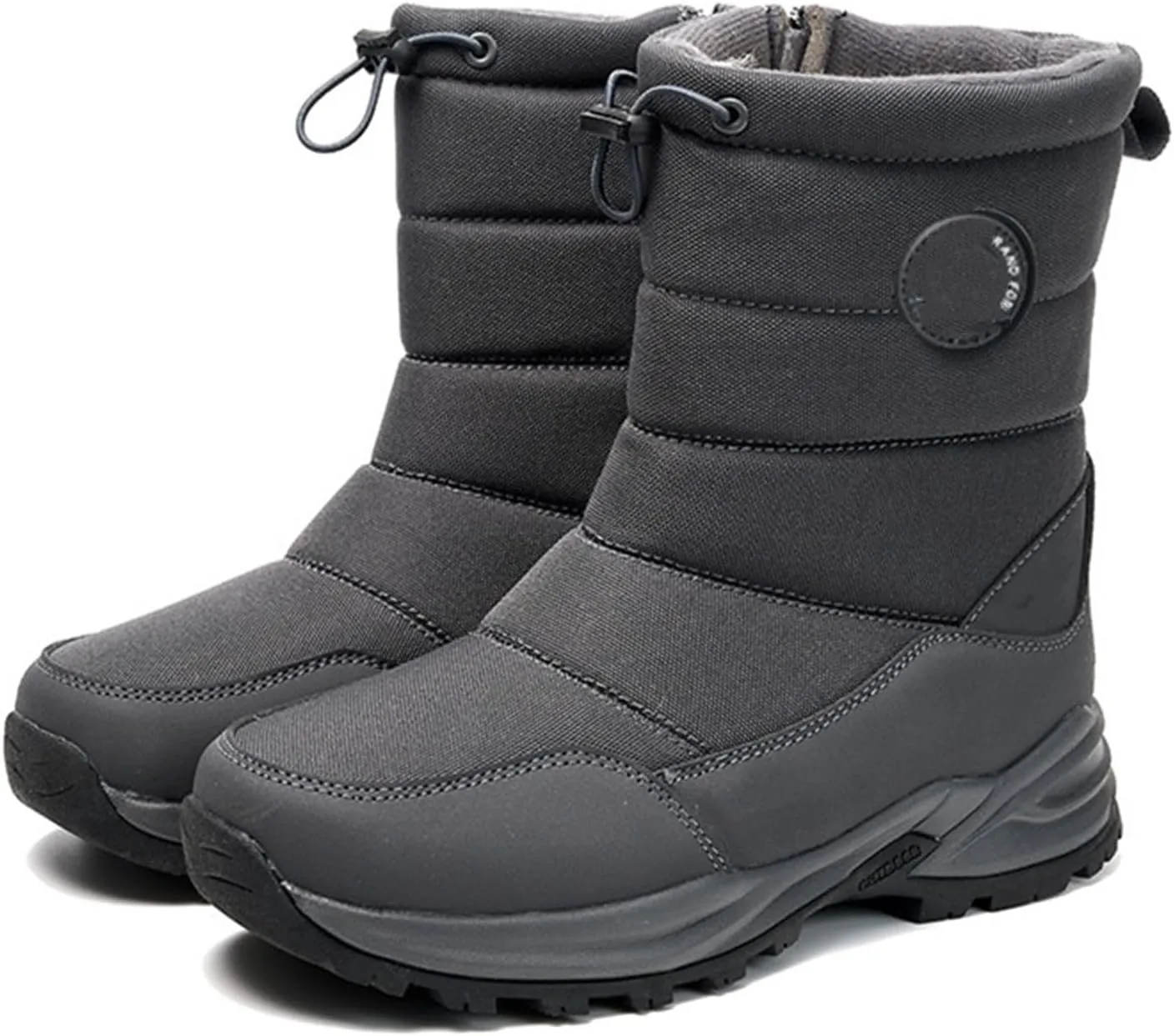 Lausiuoe Winter Boots For Women Waterproof Snow Non Slip Fur Lining Comfortable Slip On Warm Ankle Booties Outdoor Shoes