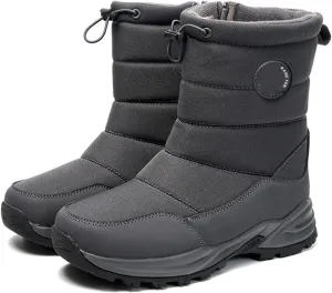 Lausiuoe Winter Boots For Women Waterproof Snow Non Slip Fur Lining Comfortable Slip On Warm Ankle Booties Outdoor Shoes