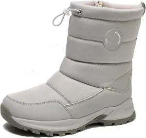 Lausiuoe Winter Boots For Women Waterproof Snow Non Slip Fur Lining Comfortable Slip On Warm Ankle Booties Outdoor Shoes