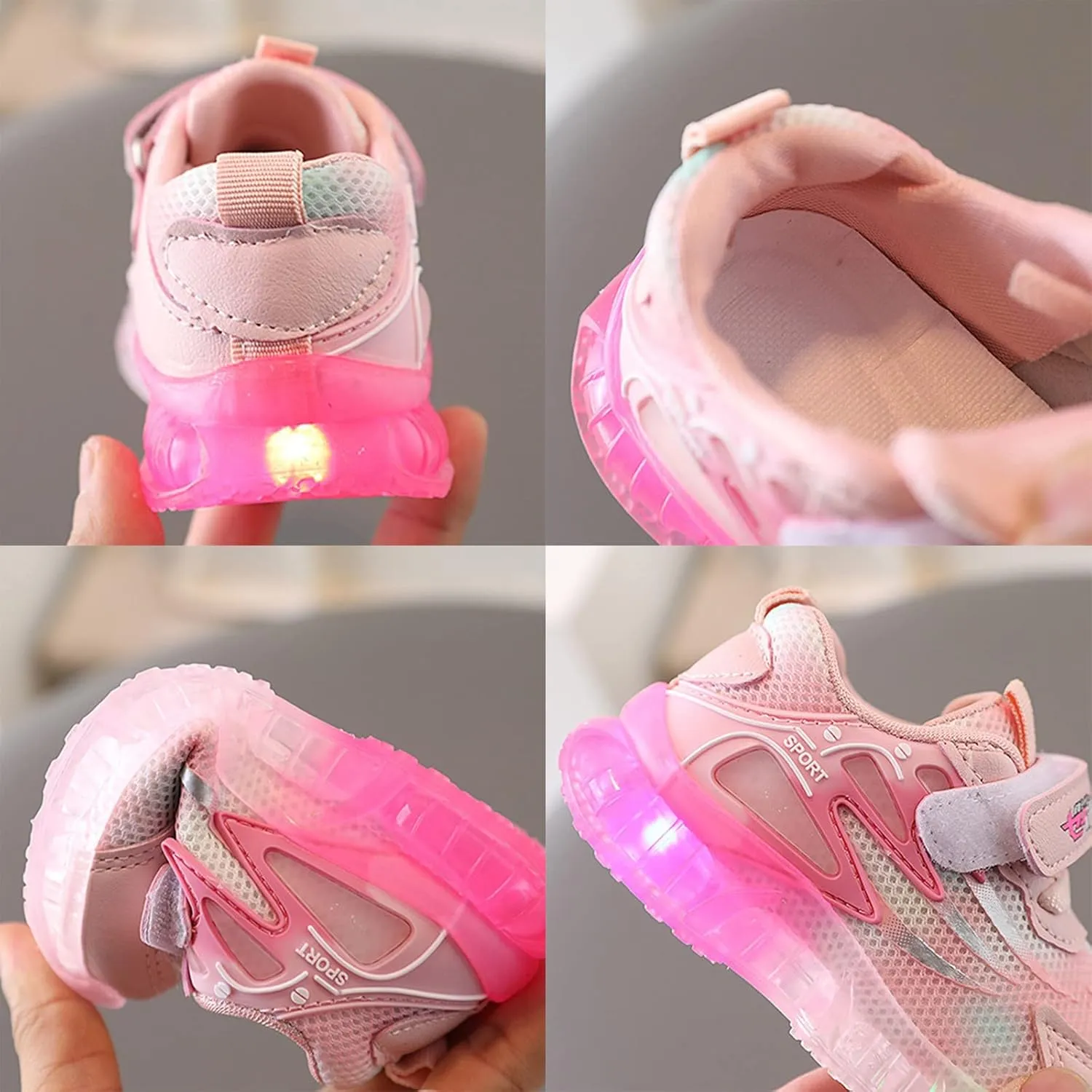 Light Up Shoes for Boys Girls Toddler Led Walking Shoes Kids Non Slip LED Mesh Breathable Outdoor Casual Shoes