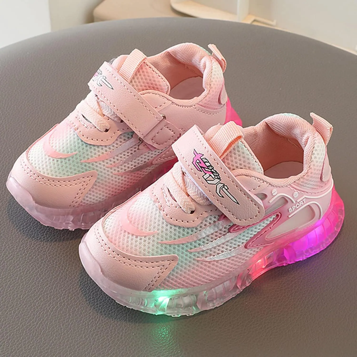 Light Up Shoes for Boys Girls Toddler Led Walking Shoes Kids Non Slip LED Mesh Breathable Outdoor Casual Shoes