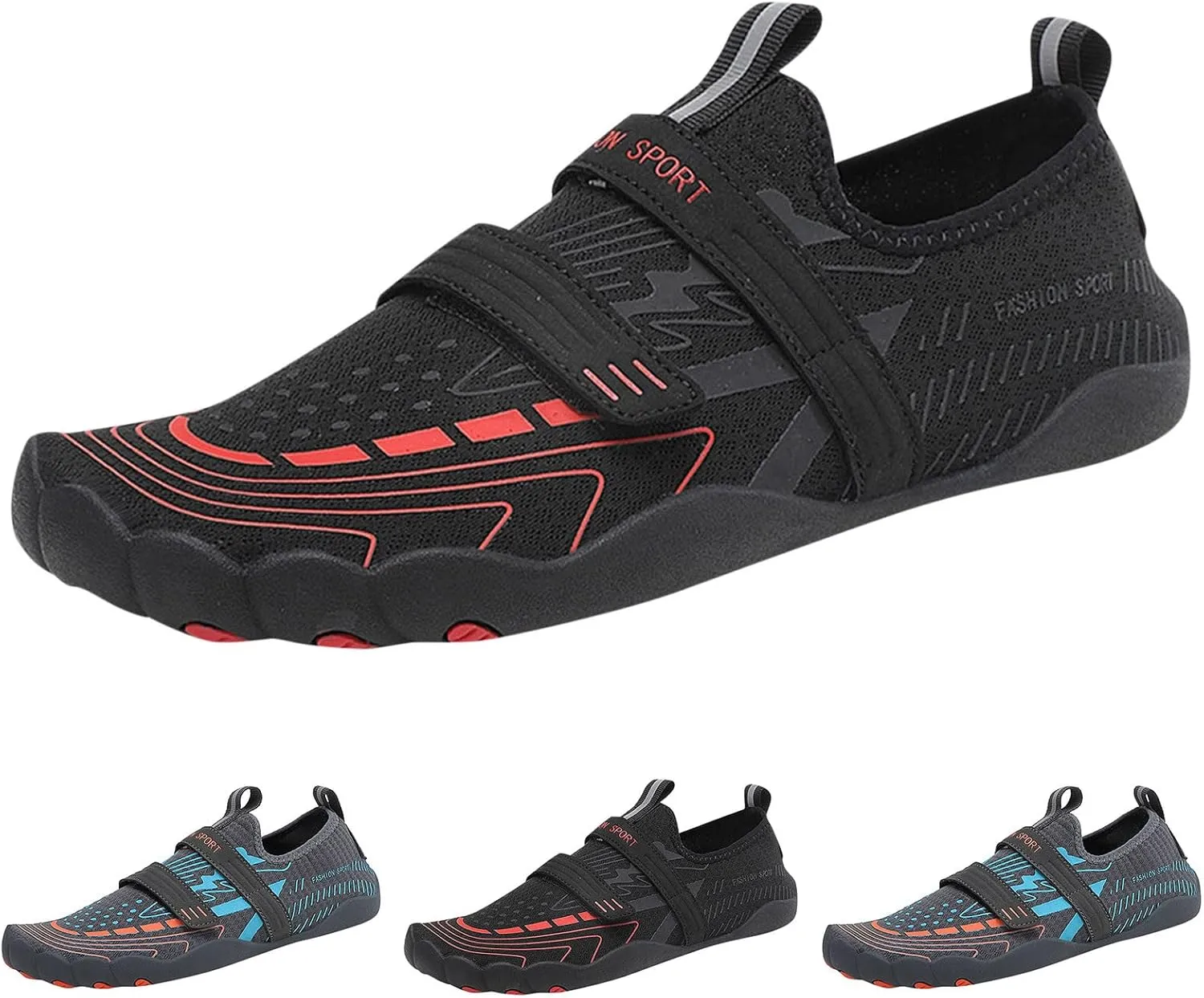Men's Beach Sports Shoes Comfortable Non Slip Wading Shoes Summer Swim Water Shoe for Boating Diving Fishing
