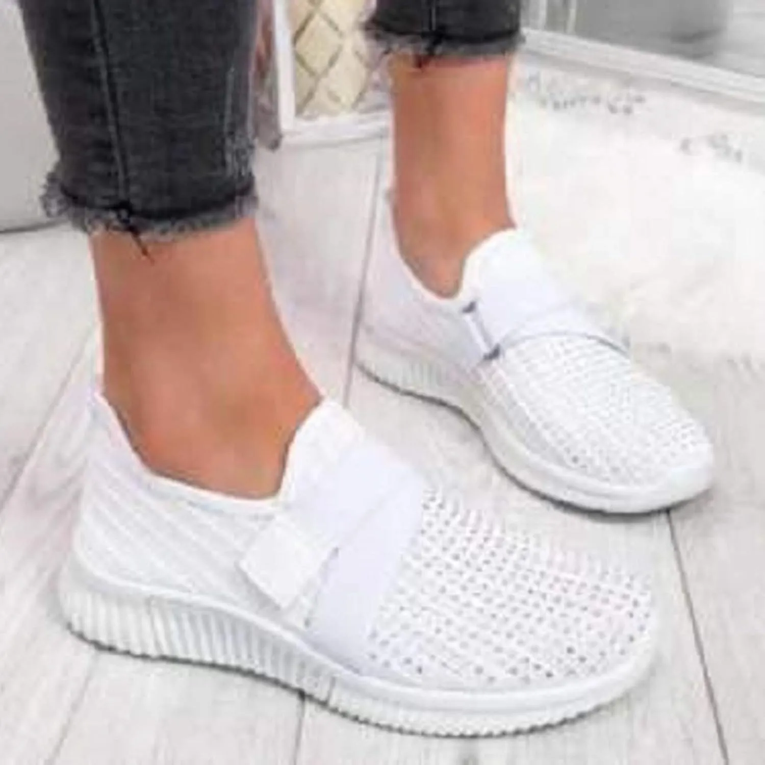 Mens Dress Shoes Mesh Breathable Casual Shoes Slip On Men Shoes Sneakers Women's Air Athletic Running Fashion Sport Slip On Tennis Shoe Loafers Dress Shoe